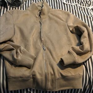 Zara Women's Tan Bomber Jacket